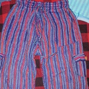 Kids South American Fabric Very Cool Pants Pockets Drawstring/Elastic Closure 4?